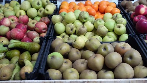 Fruta en el mercado. Concepto de comida