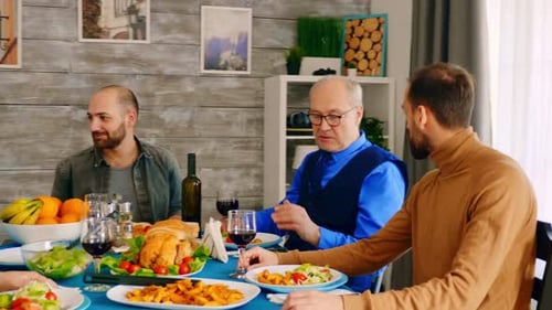 Family Meal and Gathering Around the Table