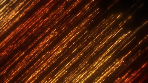Golden Orange Glowing Particle Streaks Loop Background