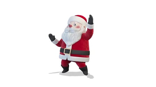Animated 3D Santa Claus Dancing Character Loop