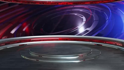 Virtuelles 3D-Nachrichtenstudio A002 E