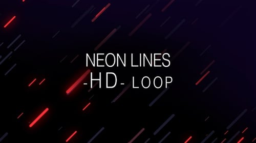 Abstract Neon Lines Glowing Animated Background