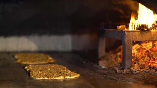 Turkish Pita In The Stone Oven
