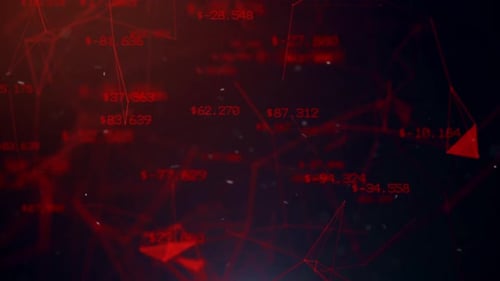 Stock Prices Falling With Glitchy Numbers Counting Down