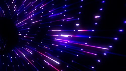 Abstract Sci-Fi Data Stream Hyperspace Tunnel Animation