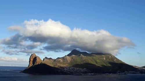 Lap de temps des nuages et des bateaux - Hout Bay, Afrique du Sud