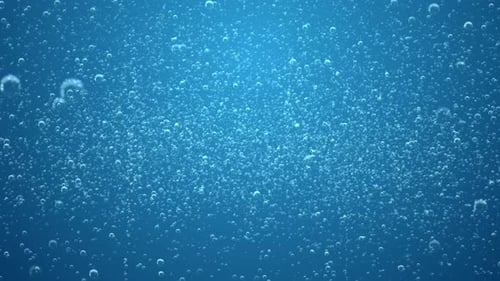 Blue Soda Bubbles Background with Loop