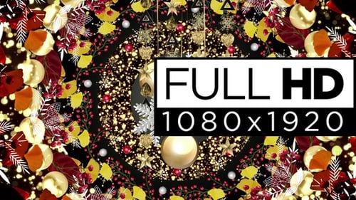 Elegant Christmas Decoration Loop with Festive Ornaments