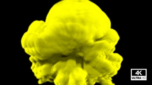 Fluid Yellow Smoke Burst Transition Effect