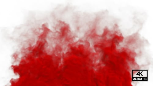 Abstract Red Smoke Fluid Reveal