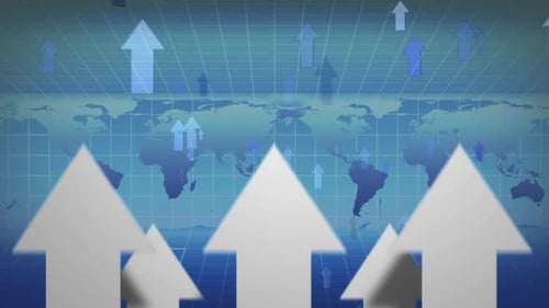 Las flechas blancas se mueven hacia arriba