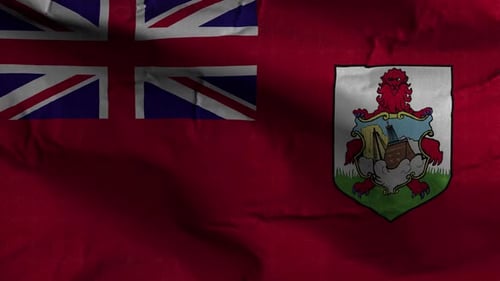 Bermuda National Flag Realistic Waving Loop