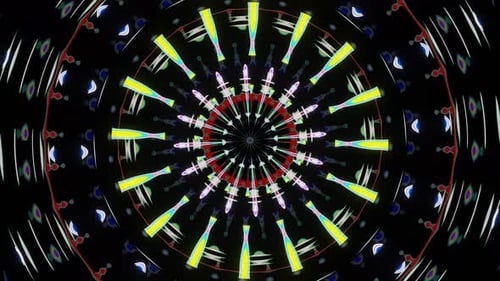 Rotation von hell flackernden Kreisen VJ Loop 02