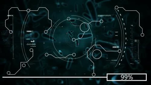 Virus analysed by computer 4k
