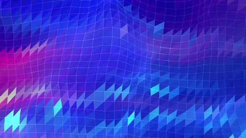 Dynamic Digital Grid Wave Abstract Background Loop