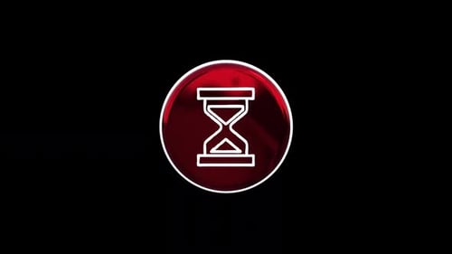 Modern 3D Rotating Hourglass Icon Animation