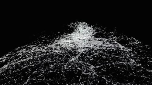 Dynamic Fluid Water Splash Transition with Alpha Channel