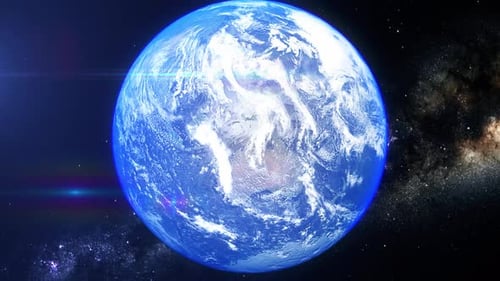 Realistic Earth Zoom West Mediterranean Sea