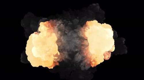 Smoke Explosions Logo Reveal — 4k, Alpha, 30 Bilder pro Sekunde