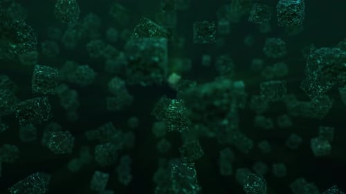 Abstract 3D animation of cubes