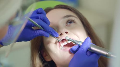 Female Patient on Teeth Cleaning Procedure