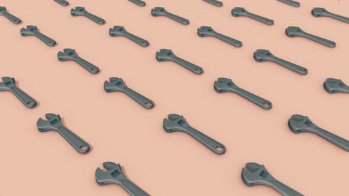A Lot Of Crescent Wrench In A Row 4k