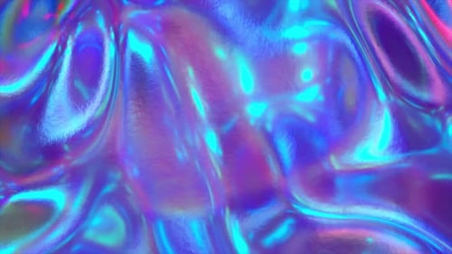 Surface of Liquid Soap with Changing Rainbow Holographic Colours
