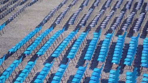 Aerial View of Organized Chairs for Event