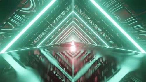 Space Cyberpunk Rhombus Tunnel Vj Loop Background 4K