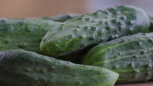 CucumberIs On the Table In Kitchen In House