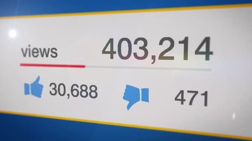 Rapidly Increasing Social Media View Counter Animation