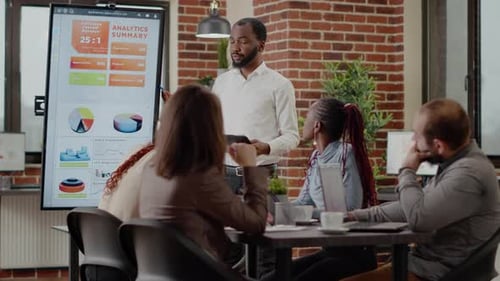 Office Meeting Presentation of Data and Analytics