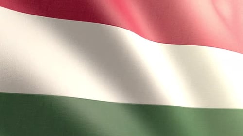 Realistic Waving Hungary Flag Animated Loop