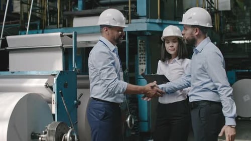 Executive Engineers Making Deal