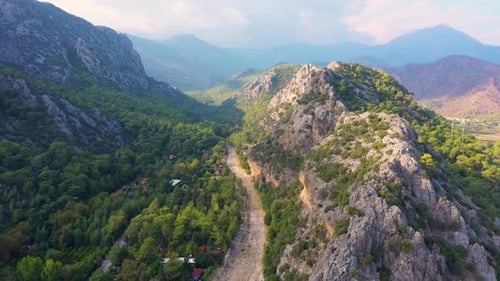 Bird Eye View of Beautiful Countryside Scenery