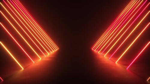 Orange Neon leuchtende Saiten Bewegung Rahmen Hintergrund