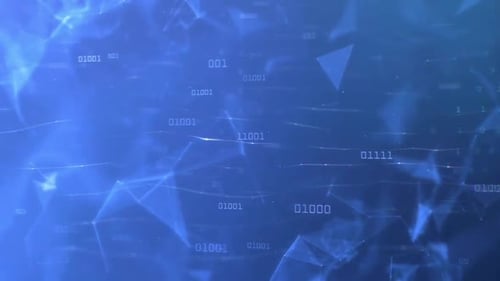 Futuristic Blue Digital Network Abstract Background