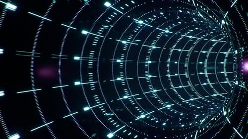 Digital Cyber Tunnel Loop 4K