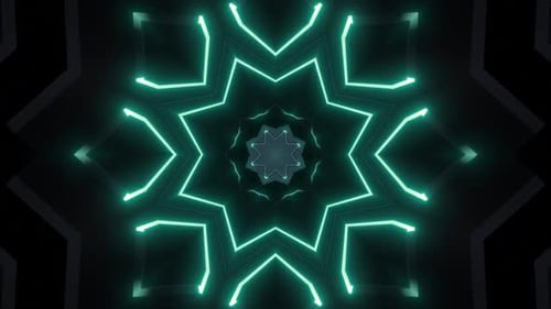 4k Neon Kaleidoscope Background Loop Pack