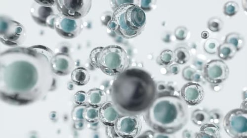 Abstract Flowing Microscopic Cells Loop Background