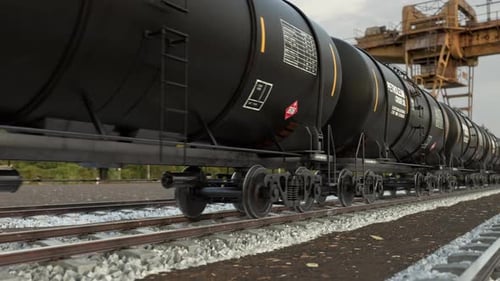 Refinery Oil Industry Freight Train Transportation Crude Fuel Via Railroad