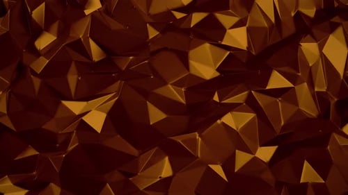 3d Low Poly Crystal Texture Orange Background