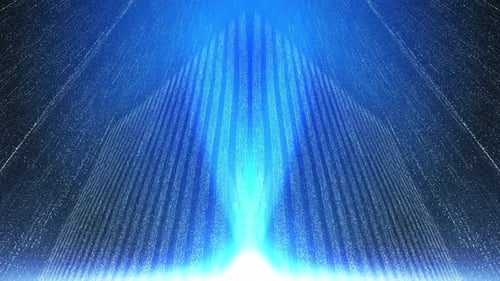 Futuristic Blue Particle Grid Background Animation