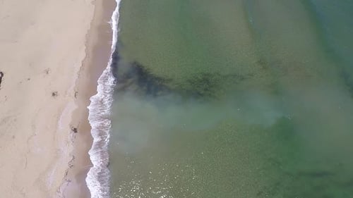 Aerial Turquoise Sea and Waves