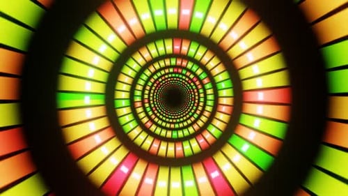 Pulsierende farbige Disco-Ringe 02