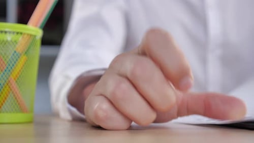 Fist Pounding Desk Powerful Expression of Anger