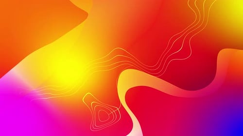 Dynamic Abstract Fluid Shapes with Vibrant Gradient Background