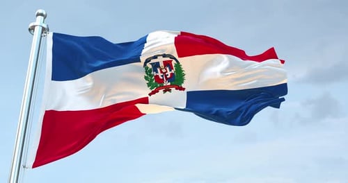 Dominican Republic Flag Waving in Realistic 3D Animation