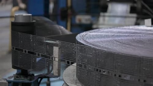 Línea automática para estampar tiras de plomo