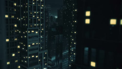 Night City Fly Through Transition